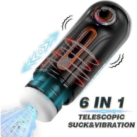 Elektrisches Massagegerät mit Flugzeugmotiv für Herren, vollautomatisch, einziehbar, mit Saugfunktion und Aussprachefunktion (1/5)