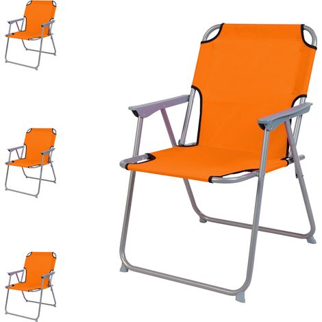 4 Stück Garten / Campingstuhl Oxfort Orange-MPO2600O-4 (1/2)