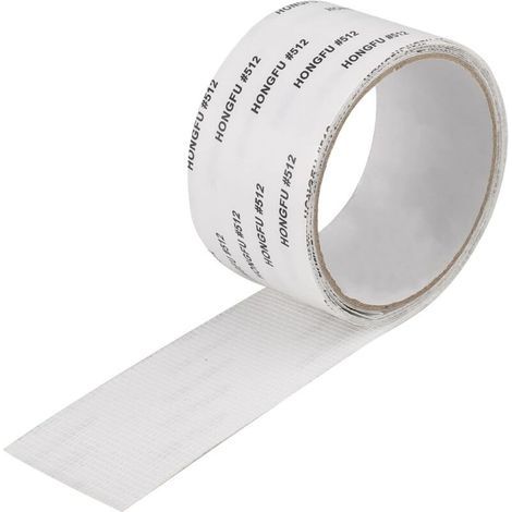 Bandes de Réparation Moustiquaire - 5 cm de Large, 2 m de Long - Découpable, Imperméable, Forte Adhérence, Réparation d'écran de Fenêtre，Blanc (1/5)