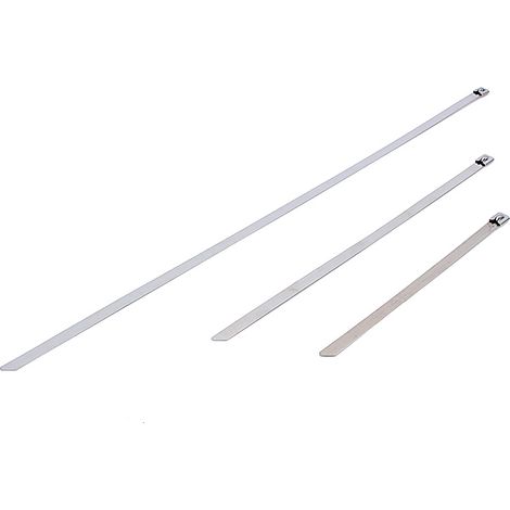 50 x 500 mm Edelstahl-Kabelbinder, Metall-Kabelbinder zur Befestigung von Abgaskrümmern (1/5)