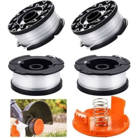 weiße Ersatzspulen für Rasenmäher, selbstzuführende Nylon-Ersatzspule für Trimmer/Rasentrimmer, 1,65 mm Durchmesser (1/4)