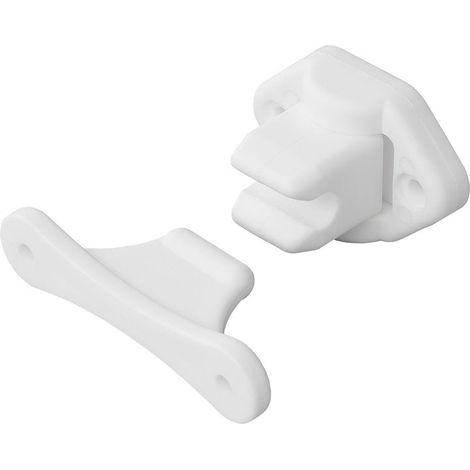 Fermaporta incernierato in 2 parti bianco per roulottecamper (1/5)