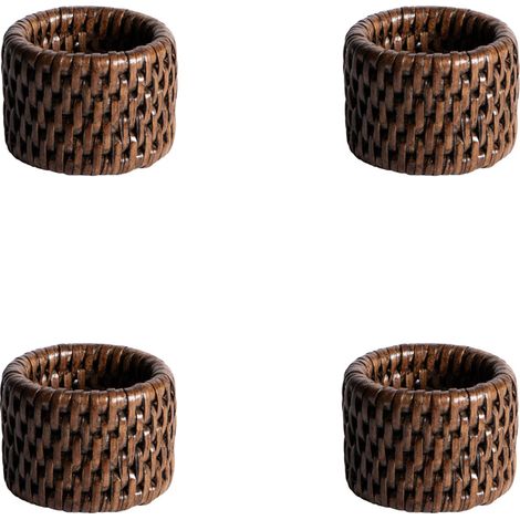 Table Passion - Coffret de 6 ronds de serviettes Saya en rotin