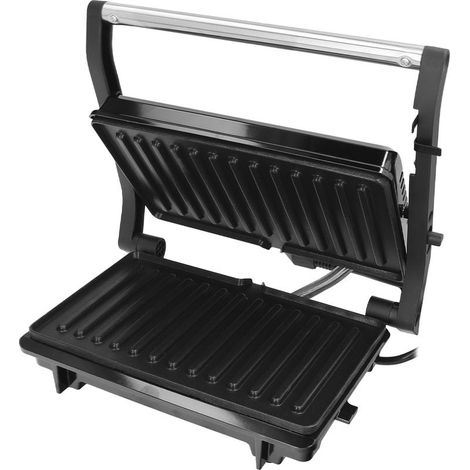 Sandwichera Grill Doble 1000 Watt. Parrilla Doble Apertura 180º (1/5)