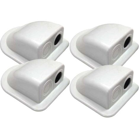 Blugy Pasacables para panel solar, blanco, 4 unidades