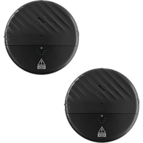 Allarme con rilevatore di vibrazioni 125 dB forte con batterie, sensibilità regolabile, indicatore LED per porte e finestre, bianco, confezione da 2