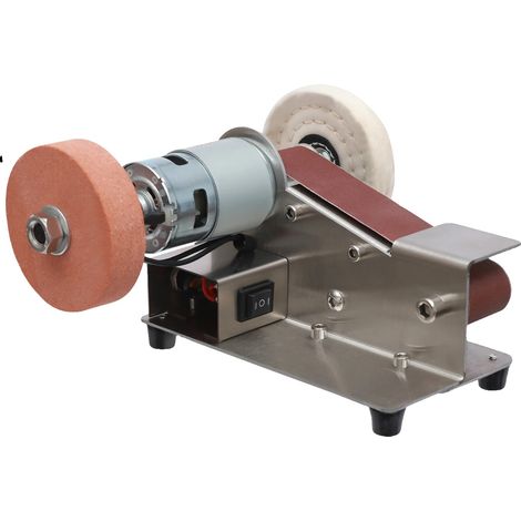 Mini ponceuse à bande, moteur haute performance de 150W, vitesses réglables (1/2)