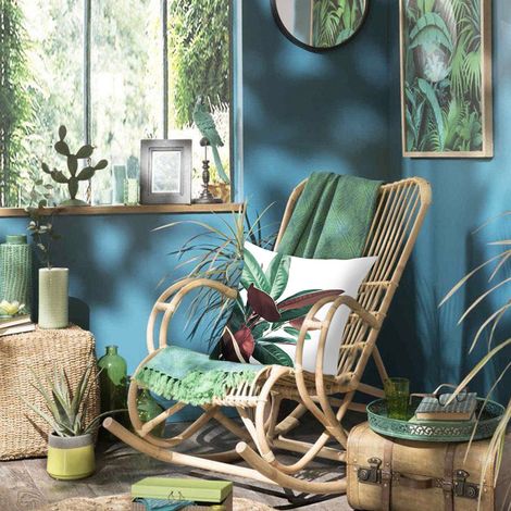 Taie D Oreiller - Motif Plante Tropicale - 45 x 45 cm - Carrée - Décoration Intérieure Bureau Salon Chambre - 1 Pièce (1/3)