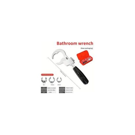 Universeller verstellbarer Schraubenschlüssel, Doppelmaulschlüssel aus Aluminiumlegierung, Maulschlüssel für Badarmaturen, Reparaturwerkzeug für Wasserhähne und Waschbecken - Crezuo