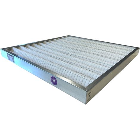 Filtre G4 plissé cadre galva - ép.48 mm - 610 x 610 mm