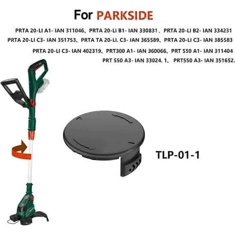 Set di 3 coprirocchetto di ricambio in plastica ABS per tosaerba Parkside S9s, codice articolo Tlp 01 1 (1/3)