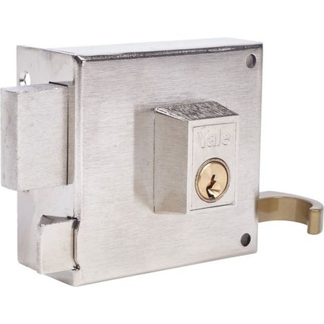 Cerradura Sobreponer 80X48Mm 12580Ihn Hierro Niquelado Picaporte/Palanca Izquierda Yale (1/2)