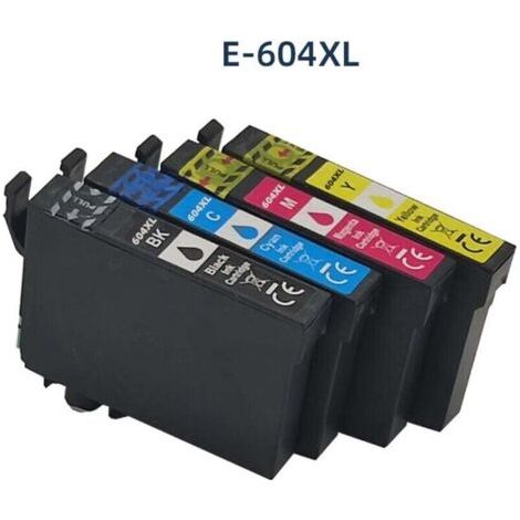 Cartucho de tinta compatible Epson 604 XL 604XL para XP-2200 XP-2205 XP-3200 XP-3205 XP-4200 XP-4205 WF-2910 WF-2930 WF-2950 (negro, cian, magenta, amarillo) (1/5)