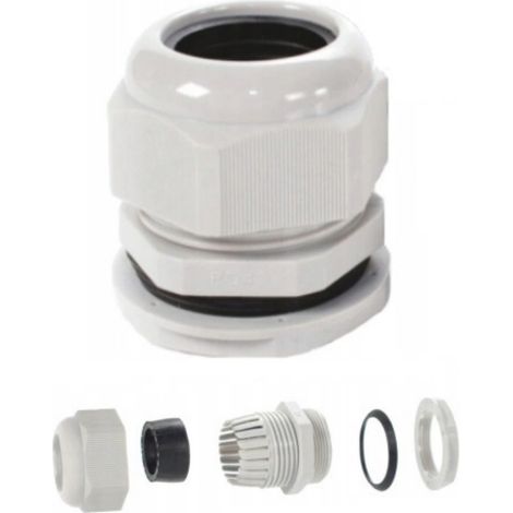 Prensaestopas con rosca métrica MG-32 gris claro (1/2)
