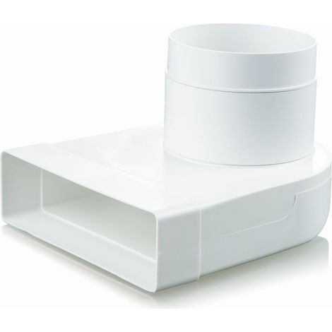 Chicane avec tubulure pour conduit de ventilation 125 mm
