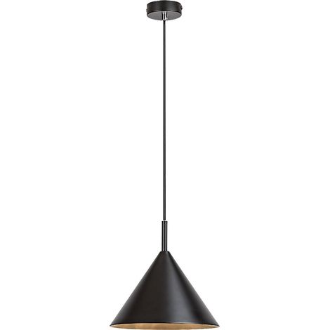 Lampada sospesa Jarod Metal Black E27 1 x Max.40W B: 17,5 cm H: 130 cm Ø25 cm Dimmabile (1/5)