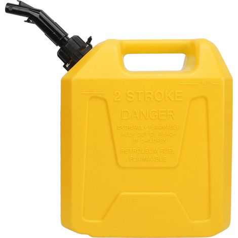 10L Fuel Oil Storage Tank Static Free Shockproof Auto Shutdown Safe Portable Gasoline Tank for RV Camper SUV Speedboat Yellow (1/5)