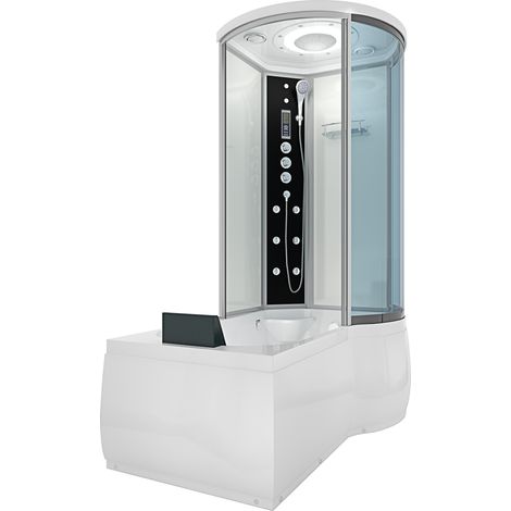 Whirlpool Wanne Duschtempel Dusche Duschkabine K55-L03-WP-EC 170x100 cm mit 2K Scheiben Versiegelung (1/5)