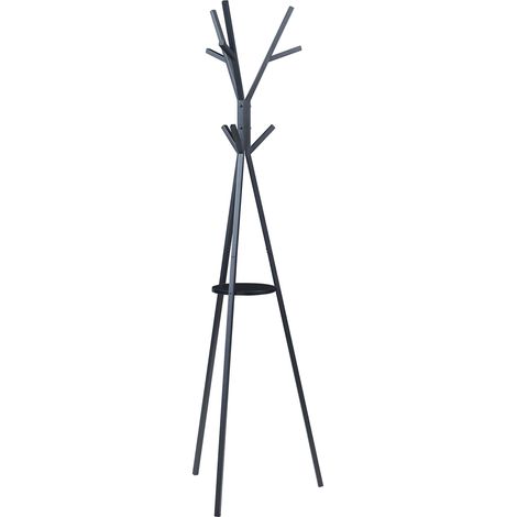 Appendiabiti da ingresso di design 179 x 48 x 48 cm nero 030010367