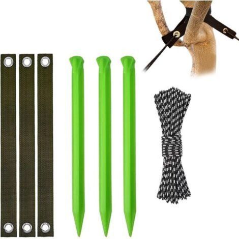 Kit de Piquet d'arbre Bâtons de Plantes Support Accessoires de Jardinage Ancres de Support pour Plantes de Jardin Ancrage de Piquet d'arbre pour, Vert (1/5)