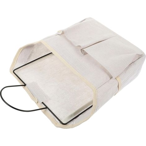 2 organizadores de pared – color beige – no requieren perforación – para mesita de noche/dormitorio/oficina – prácticos