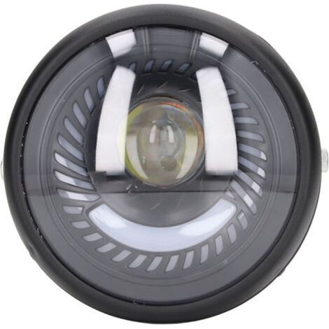Phare LED rétro rond de 6,5 pouces pour motos et scooters, étanche IPX66