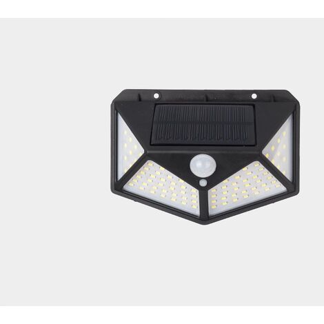 Lot de 2 lampes solaires d'extérieur, projecteurs solaires sans fil étanches à 180° avec détecteur de mouvement et sécurité intégrée. (1/4)