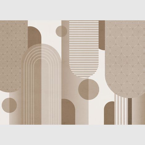 Papier peint intissé - Composition beige - 375x270 cm (1/2)