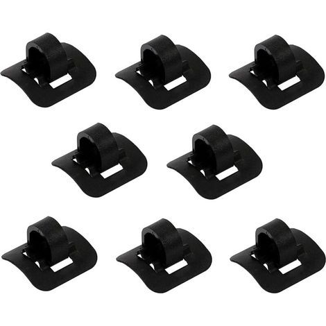 8 Stück Kabel-C-Clips für Fahrräder, 21 x 20 mm, Bremszugrohrführung aus Aluminiumlegierung, Befestigungselement mit 3M Fahrradträgerkabelschnalle für Bremszug und Schaltung (1/4)