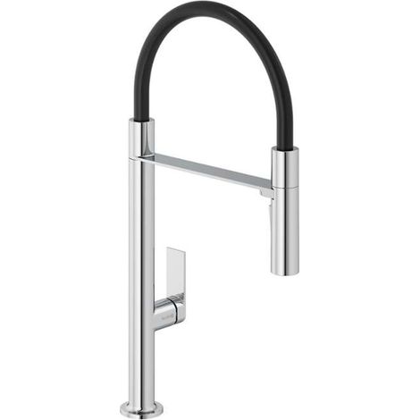 Kludi Qord - Grifo de fregadero con brazo flexible, cromo 568590575