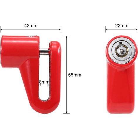 Antivol disque serrure moto vélo sécurité roue frein étanche cadenas Cycle Rotor avec deux clés (1/5)