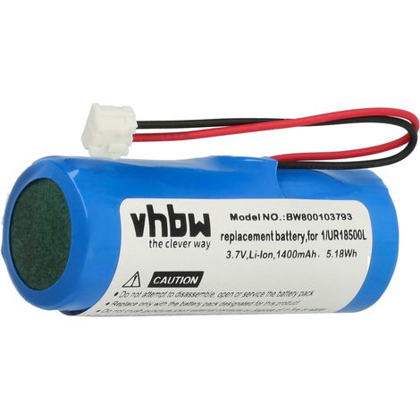 vhbw Batterie remplacement pour Wella 1/UR18500L, 1531582 pour rasoir tondeuse électrique (1400mAh, 3,7V, Li-polymère)