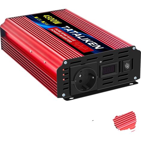 Inverseur, Affichage Numérique, Ventilateur à Contrôle de Température, 4500W, 12V, 220V (1/2)