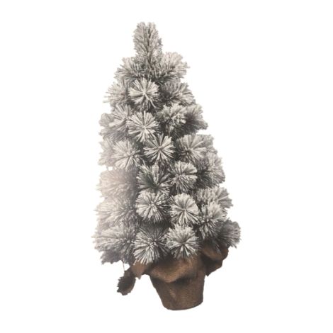 Pinetto innevato c/base juta 90cm Flora
