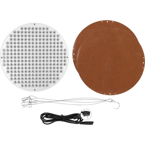 50-W-LED-Pflanzenlampe, rundes Panel, Vollspektrum für Zimmerpflanzen, Blumen und Gemüse, 100–240 V mit UK-Stecker (1/5)