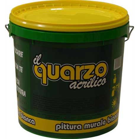 Idropittura al QUARZO Per interni ed esterni LINEA EXTRA 4 Litri Colore Bianco