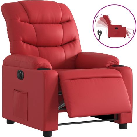 Maison Exclusive - Poltrona Reclinabile Elettrica Rossa in Similpelle (1/5)