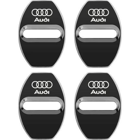 (Style A noir) Coque de protection décorative pour verrou de portière de voiture, compatible avec Audi A4 B6 B8 B7 B9 B5 A6 A3 A8 Q3 Q5 Q7 Q8 A5 - Accessoires auto (1/4)