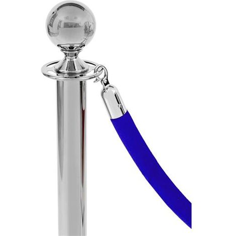 Borde de terciopelo azul - hebilla cromada (1/2)