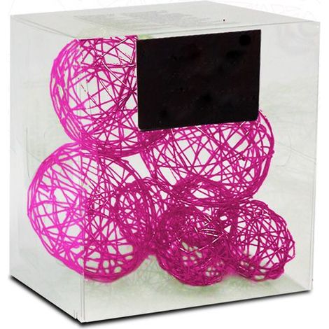 Objets décoratifs - JUANIO - Lot 49 boules 60 g - fil métallique - rose - pour décoration intérieure