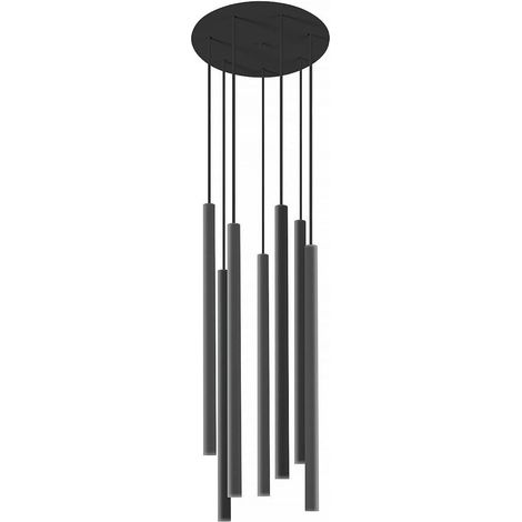 Nowodvorski Laser lampadario sospensione nero Ø30cm 7 luci (1/3)
