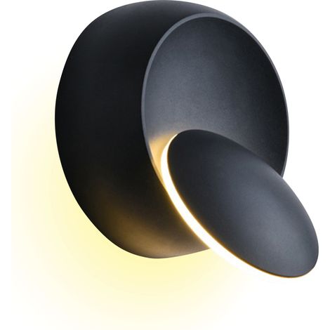 LED-Wandleuchte, 360 Grad drehbar, rund, halbmondförmig, Nachttischlampe, kreative, moderne Nachttischlampe für Wohnzimmer, Schlafzimmer, Flur, Gang, Korridor (1/5)
