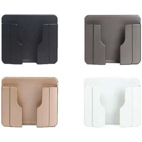 4 Pièces Boîte de Rangement Adhésive pour Télécommande Support de Téléphone Portable Mural Support Boîtier de Rangement pour Télécommande Convient à la Salle de Bain à la Cuisine au Bureau (1/4)