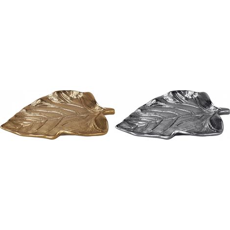 1 Pezzo Foglia Decorativa Casa Svuotatasche in Ferro 22 x 16 cm 2 Colori