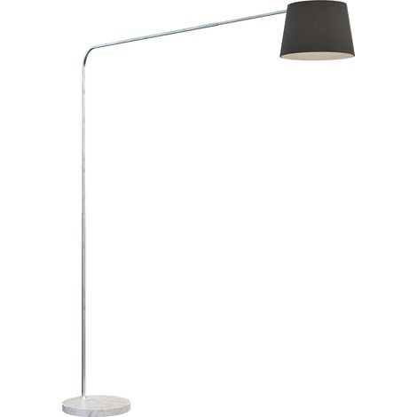 Piantana Contemporanea Corner Marmo Basso Bianco Diffusore Nero 1 Luce E27