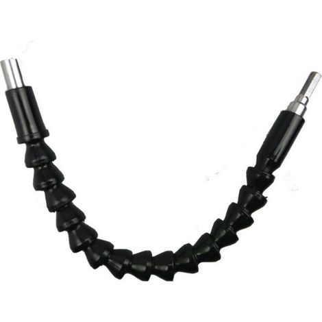 Flexible perceuse visseuse electrique et tournevis-Aimanté 360° rallonge à cardan 295mm avec embout mandrin pour renvoi angle à 90° plus (1/5)