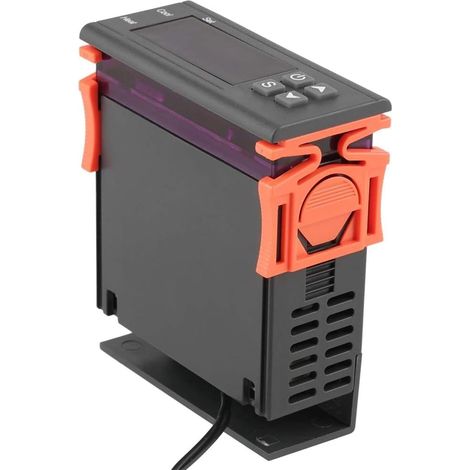 Contrôleur de température numérique AC 110V-220V Fahrenheit/Centigrade Modes de Chauffage/Refroidissement par Thermostat avec capteur (1/5)