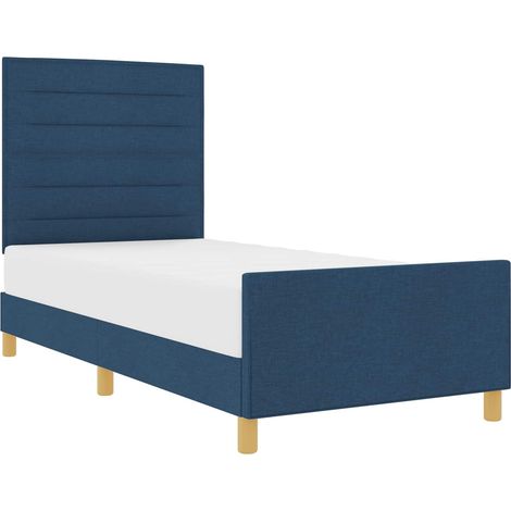 Maison Exclusive - Struttura del letto con testiera Blu 80 x 200 cm Tessuto