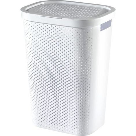 Grand panier à linge en coton tissé avec poignée, panier à linge en corde de coton, panier de rangement pliable pour vêtements, jouets, buanderie, salon, chambre, salle de bain