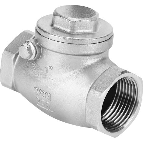 Clapet anti-retour à battant 1 pouce DN25 en acier inoxydable, filetage femelle, vanne de non-retour, 200 PSI WOG (1/5)